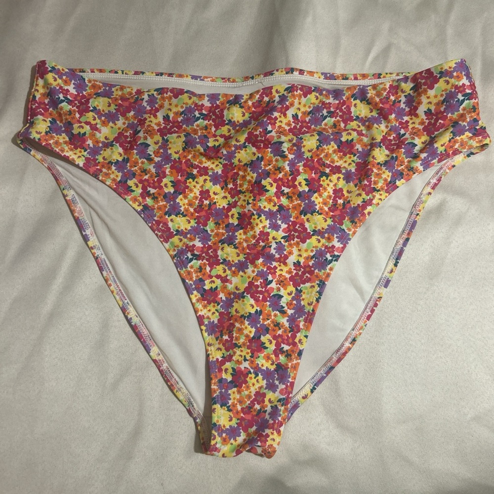 Old Navy Floral Bikini Bottoms in Yellow, Pink, Purple